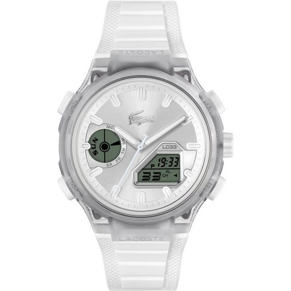 Lacoste Quarzuhr LC33 2011480, Quarzuhr, Armbanduhr, Herrenuhr, Silikonarmband, analog, digital