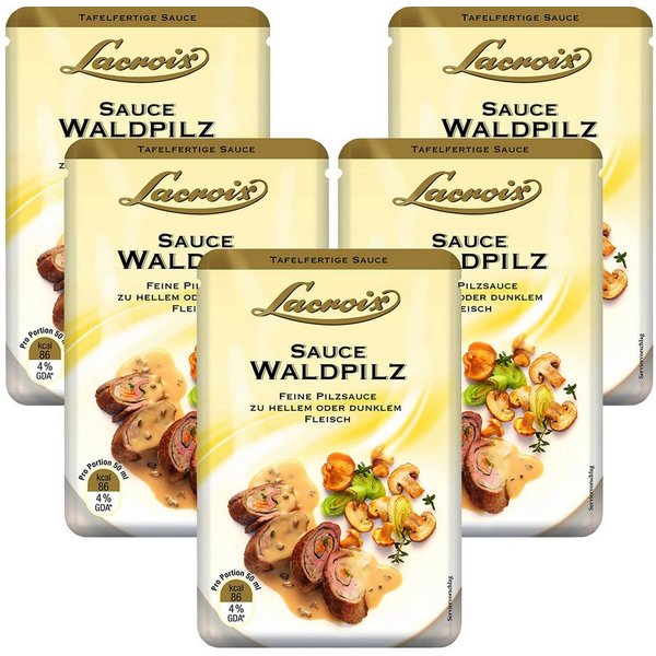 Lacroix Saucen, Lacroix Sauce Waldpilz fein cremig Pilzsauce zu Fleisch 150ml 5er Pack
