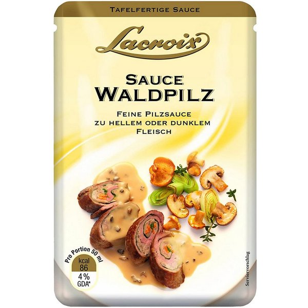 Lacroix Saucen, Lacroix Sauce Waldpilz fein cremig Pilzsauce zu Fleisch 150ml