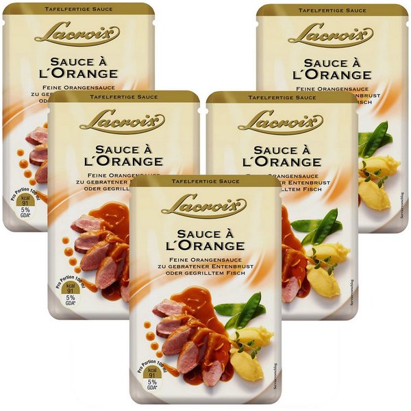 Lacroix Saucen, Lacroix Sauce a l Orange feine Orangensauce zu fleisch 150ml 5er Pack