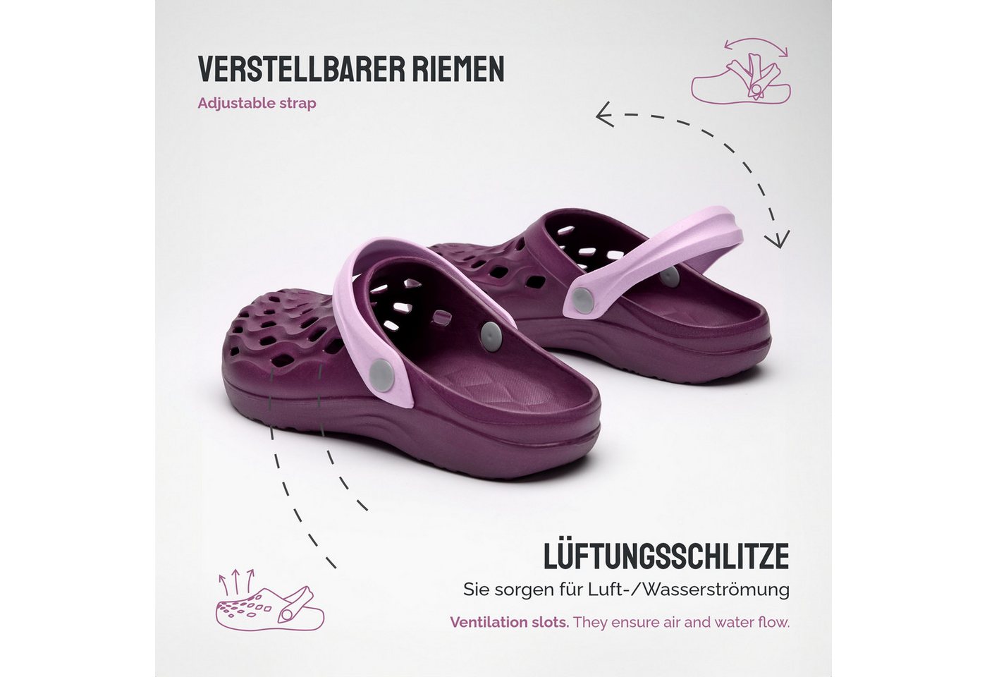 Ladeheid Damen leichte EVA Clogs Gartenclogs Gartenschuhe LACA16 Clog – Bild 2 von 5