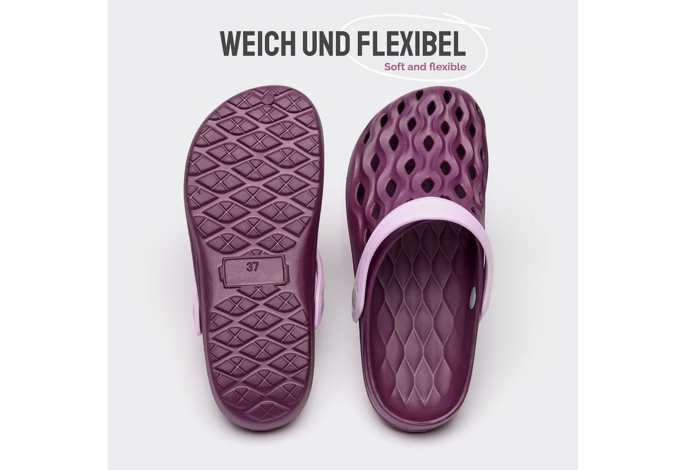 Ladeheid Damen leichte EVA Clogs Gartenclogs Gartenschuhe LACA16 Clog – Bild 4 von 5