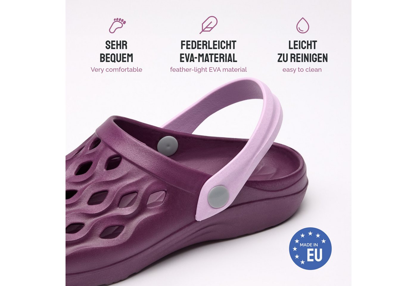 Ladeheid Damen leichte EVA Clogs Gartenclogs Gartenschuhe LACA16 Clog – Bild 5 von 5
