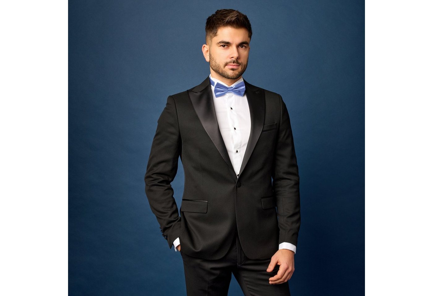 Ladeheid Fliege Elegante Herren Fliege -Hochwertig Glänzend Verstellbar BMS (12cmx6cm) – Bild 5 von 5