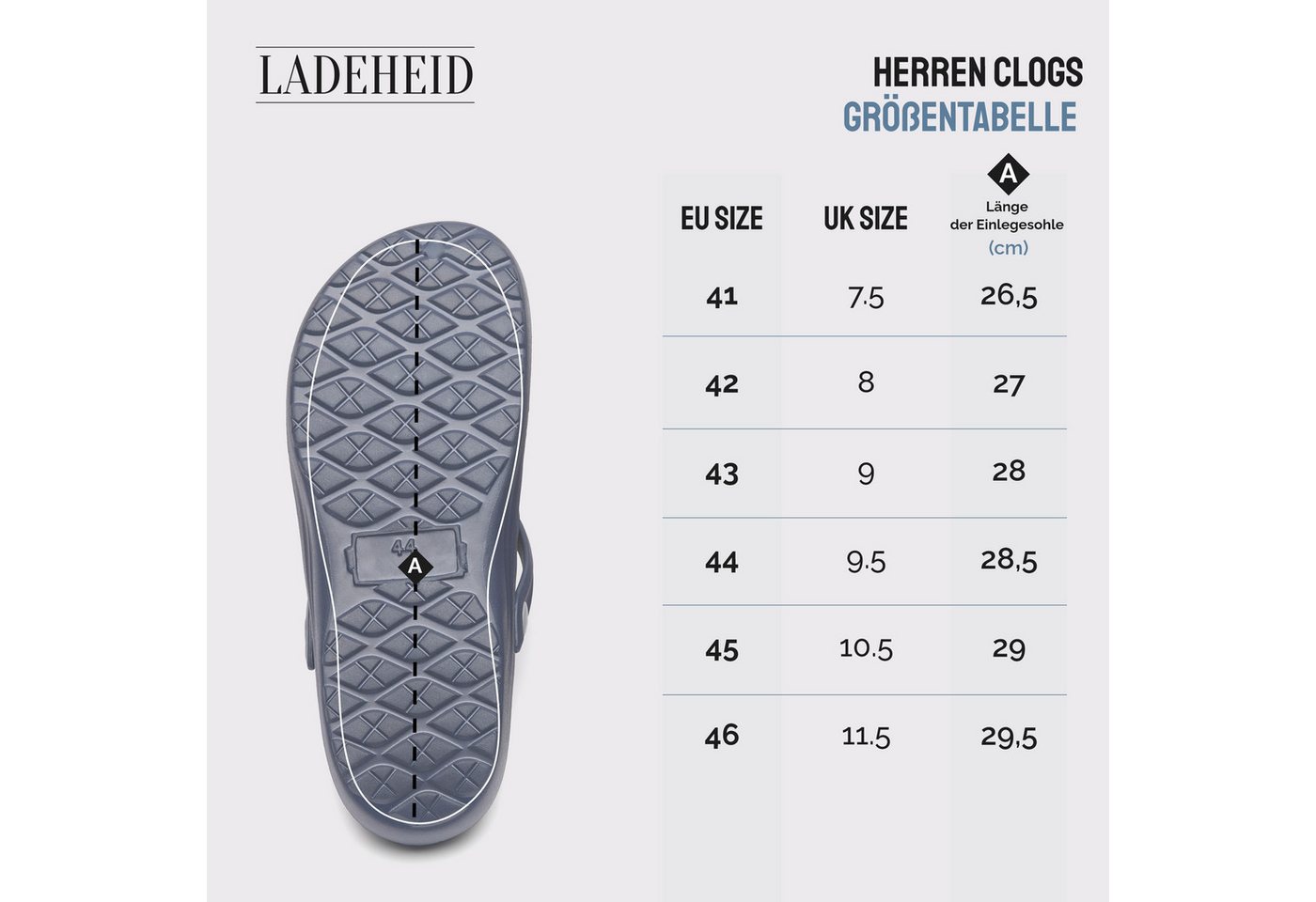 Ladeheid Herren leichte EVA Clogs Gartenclogs Gartenschuhe LACA17 Clog – Bild 3 von 5