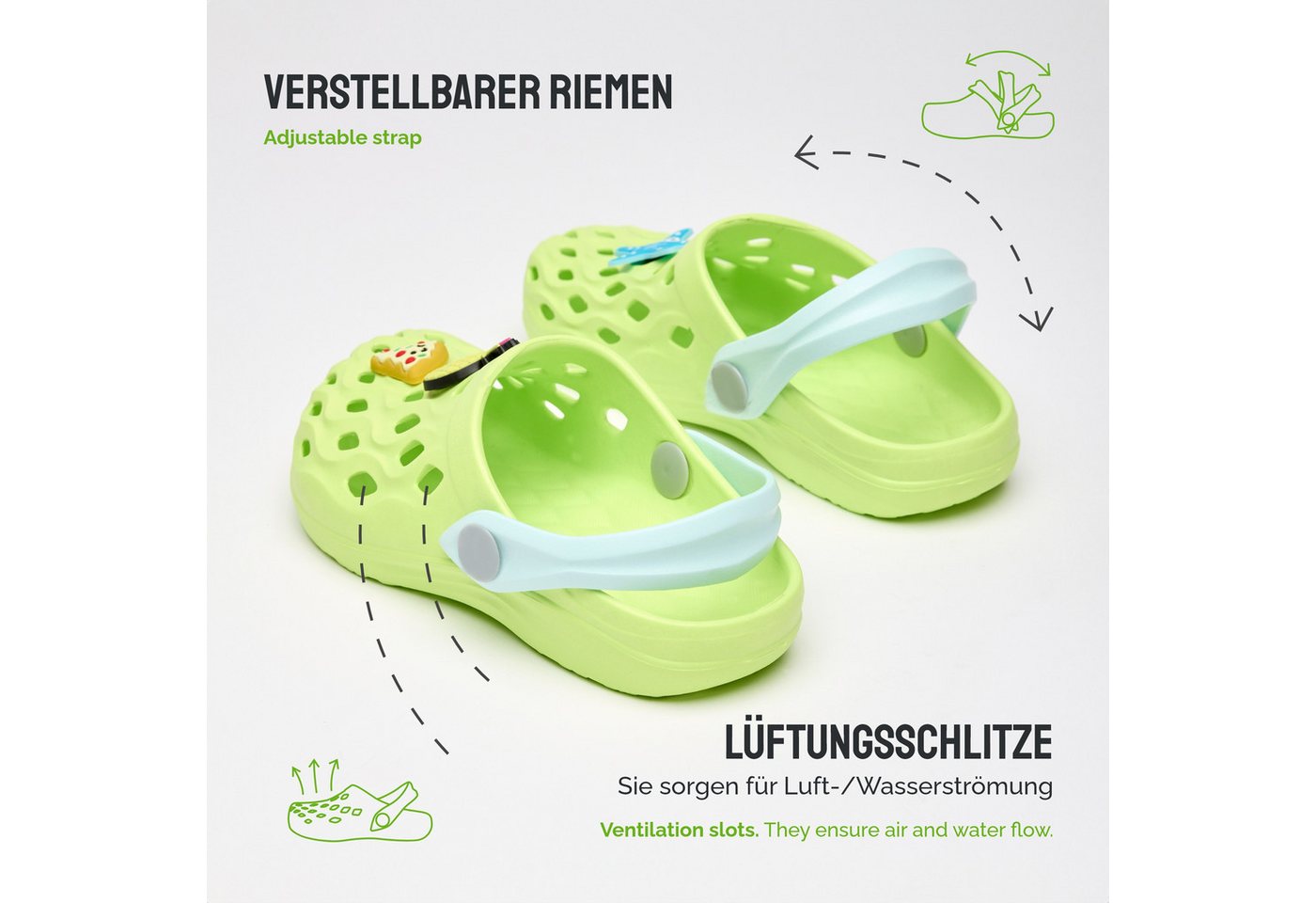 Ladeheid Kinder leichte EVA Clogs Gartenclogs Gartenschuhe LACA15 Clog – Bild 2 von 5