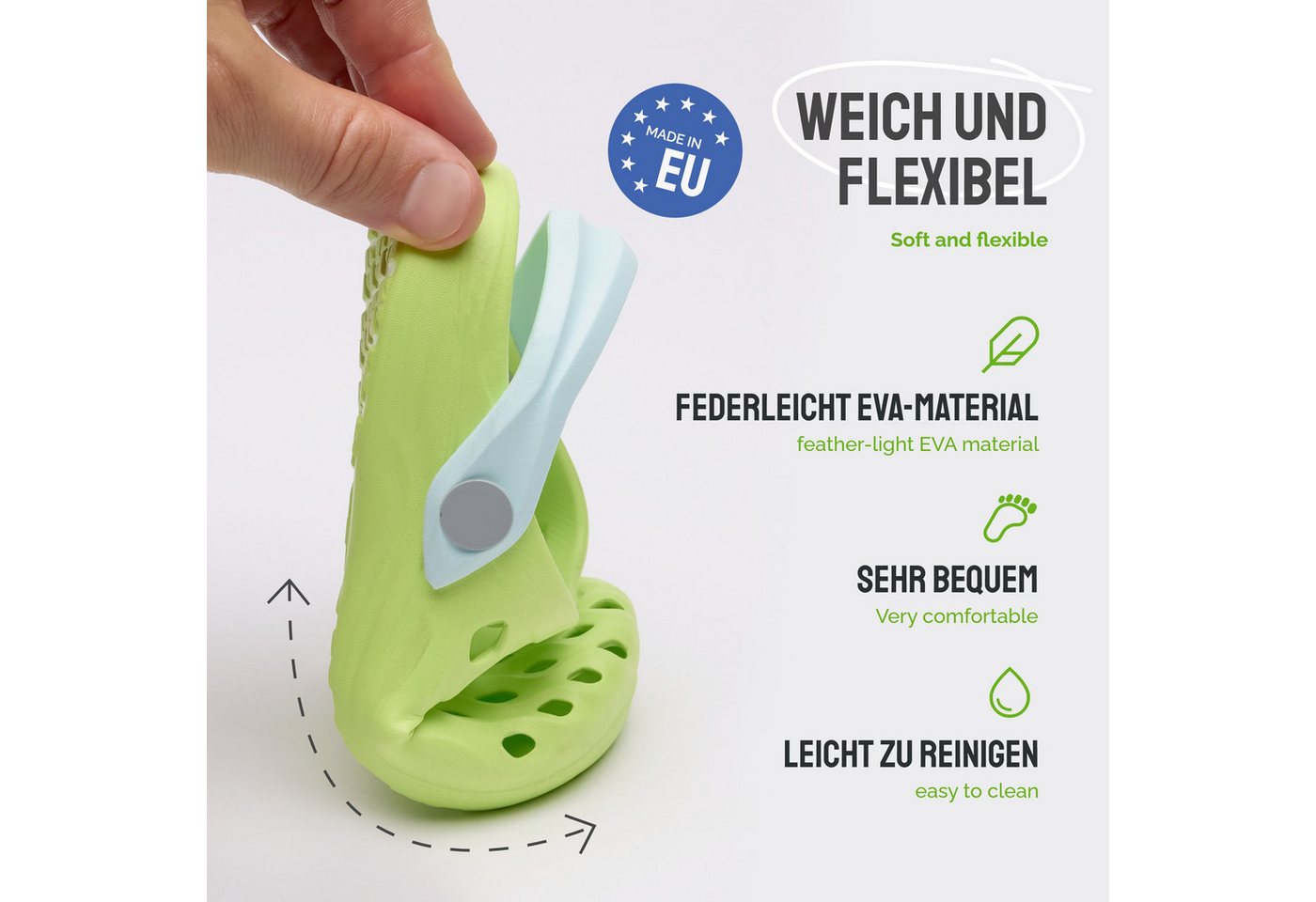 Ladeheid Kinder leichte EVA Clogs Gartenclogs Gartenschuhe LACA15 Clog – Bild 4 von 5