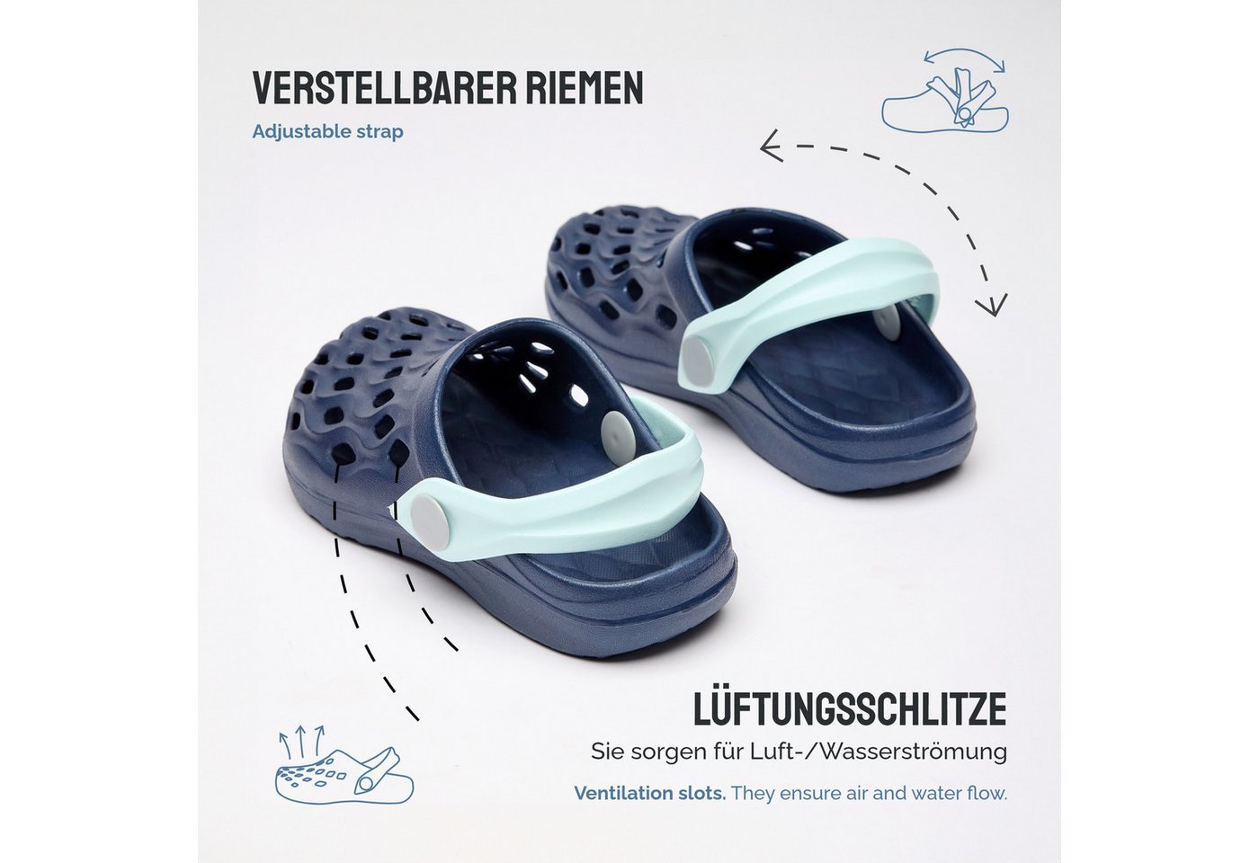 Ladeheid Kinder leichte EVA Clogs Gartenclogs Gartenschuhe LACA14 Clog – Bild 2 von 5