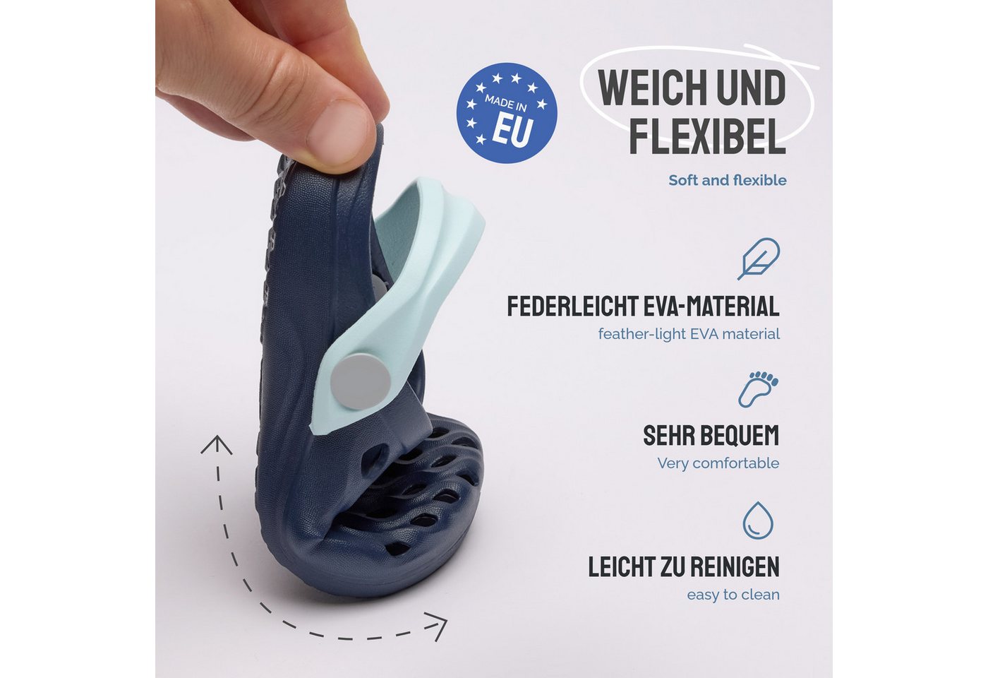 Ladeheid Kinder leichte EVA Clogs Gartenclogs Gartenschuhe LACA15 Clog – Bild 4 von 5