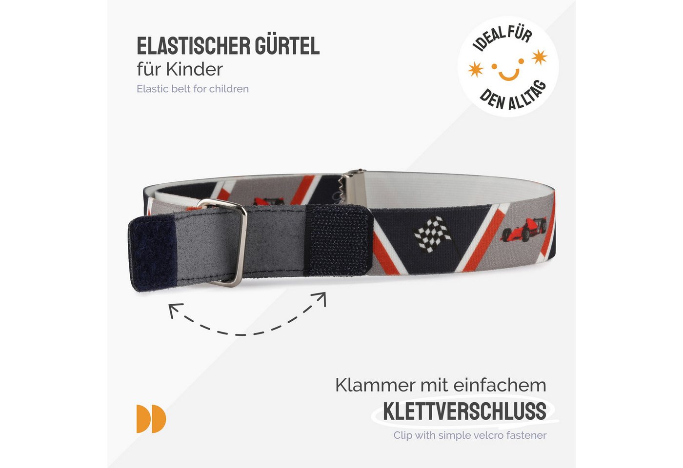 Ladeheid Stoffgürtel Kinder Gürtel Elastik-Gürtel 1-12 Jahre 34-90 cm P15 (1-St) – Bild 2 von 5