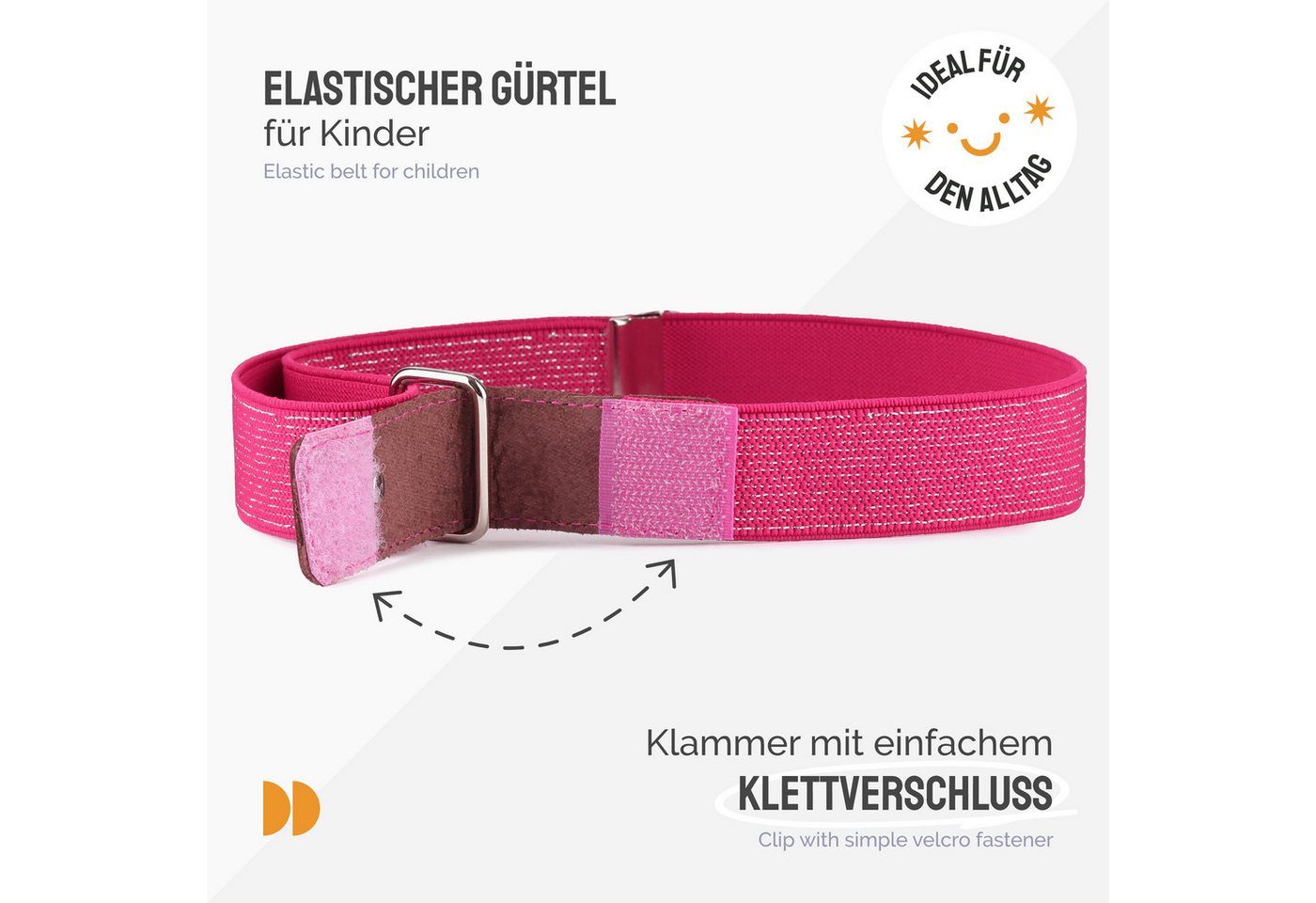 Ladeheid Stoffgürtel Kinder Gürtel Elastik-Gürtel 1-12 Jahre 34-90 cm P15 (1-St) – Bild 2 von 5