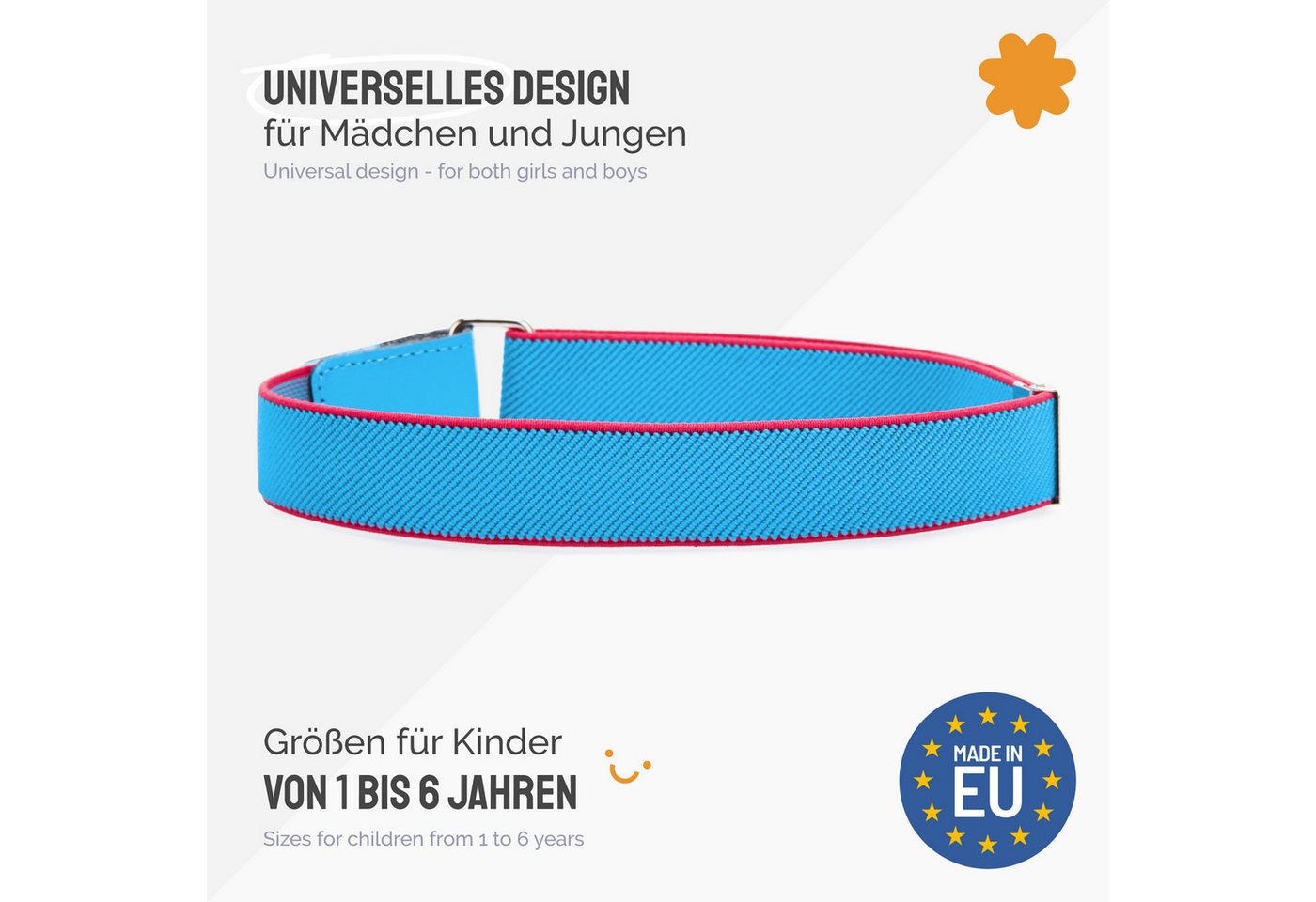 Ladeheid Stoffgürtel Mädchen Gürtel Elastik-Gürtel 1-6 Jahre 34-65 cm P15G (1-St) – Bild 4 von 5