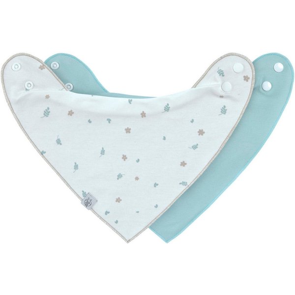 LÄSSIG Dreieckstuch Bandana, Floral, (Set, 2-St), für Babys, wasserdicht