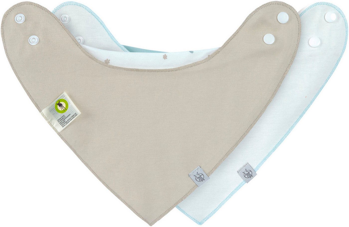 LÄSSIG Dreieckstuch Bandana, Floral, (Set, 2-St), für Babys, wasserdicht – Bild 2 von 5