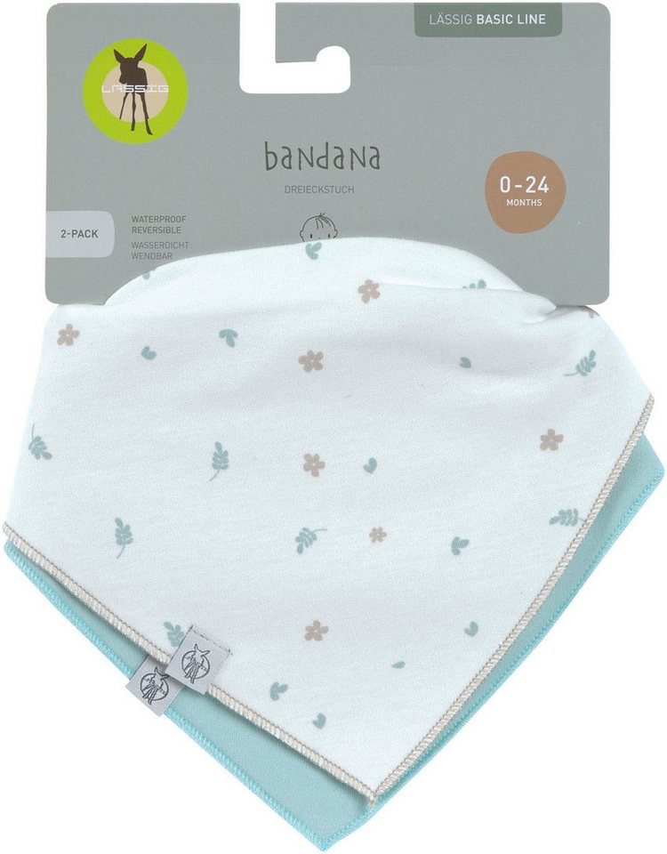 LÄSSIG Dreieckstuch Bandana, Floral, (Set, 2-St), für Babys, wasserdicht – Bild 5 von 5