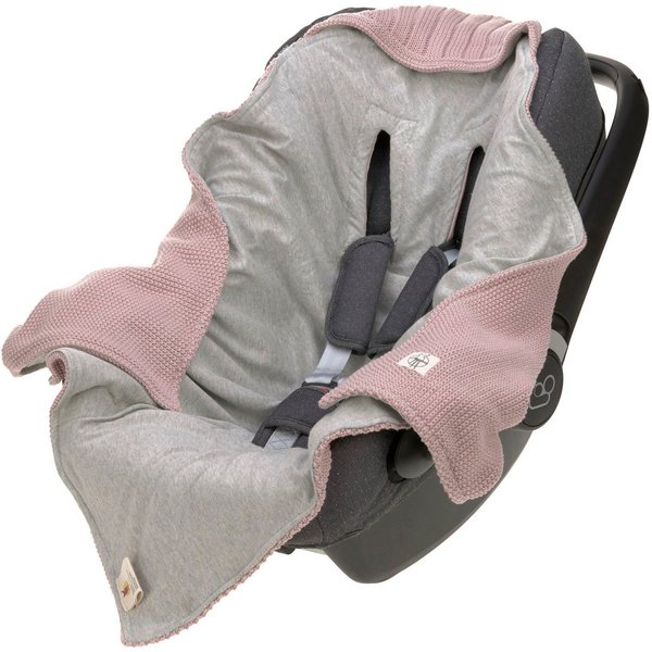 Einschlagdecke Einschlagdecke für Babyschale, dusty pink, LÄSSIG, GOTS made with organic materials, zertifiziert durch BCS 27262