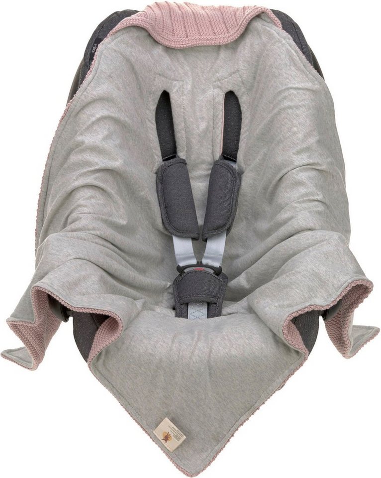 Einschlagdecke Einschlagdecke für Babyschale, dusty pink, LÄSSIG, GOTS made with organic materials, zertifiziert durch BCS 27262 – Bild 3 von 5