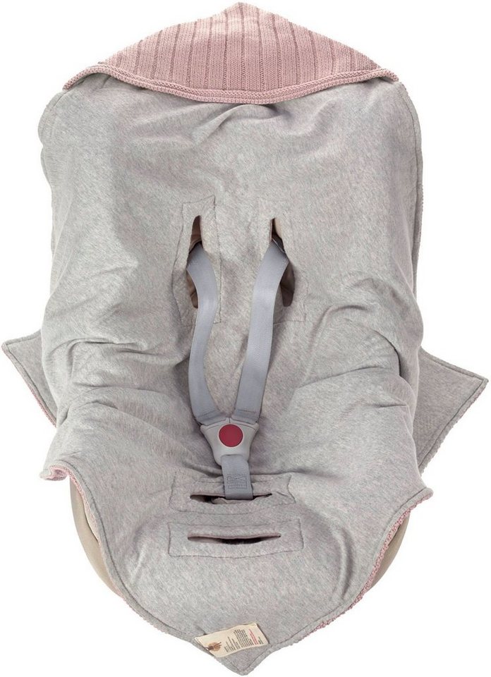 Einschlagdecke Einschlagdecke für Babyschale, dusty pink, LÄSSIG, GOTS made with organic materials, zertifiziert durch BCS 27262 – Bild 4 von 5