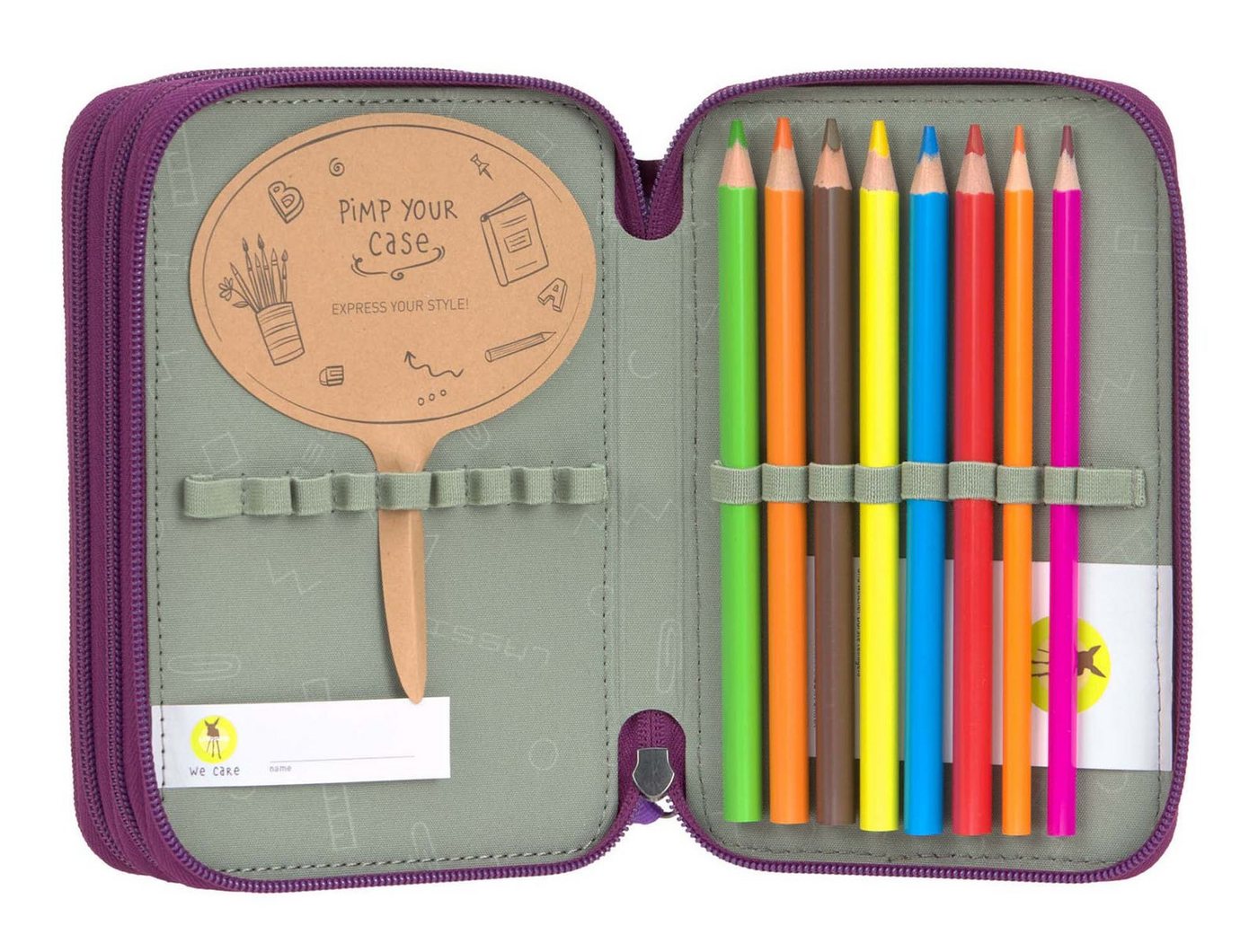 LÄSSIG Federmäppchen School Triple Pencil Case Slim – Bild 5 von 5