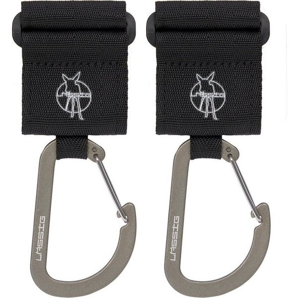 LÄSSIG Karabiner Kinderwagenbefestigung, schwarz, (Set, 2 St)