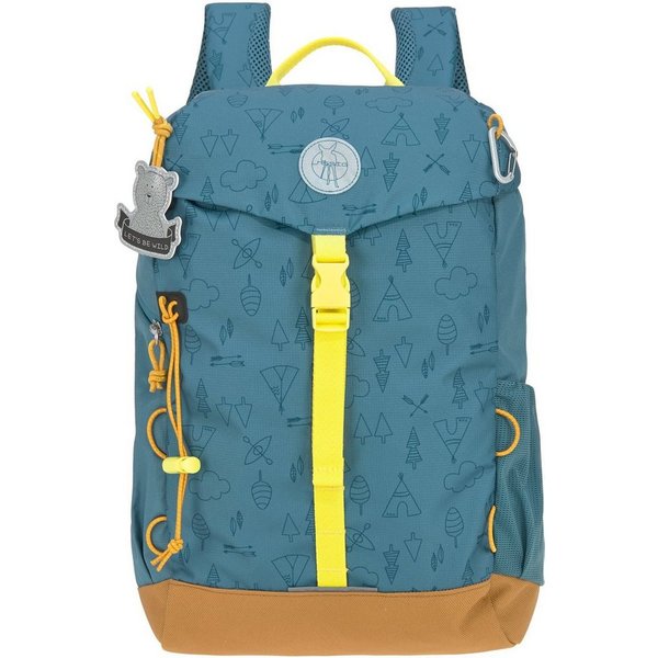 LÄSSIG Kinderrucksack Adventure, Blue, Big Backpack, inkl. thermoisolierter Sitzunterlage, aus recyceltem Material