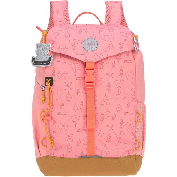 LÄSSIG Kinderrucksack Adventure, rose, Big Backpack, inkl. thermoisolierter Sitzunterlage, aus recyceltem Material