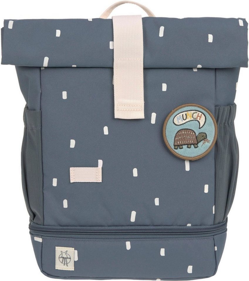 LÄSSIG Kinderrucksack Happy Prints, Mini Rolltop, Midnight Blue – Bild 2 von 5