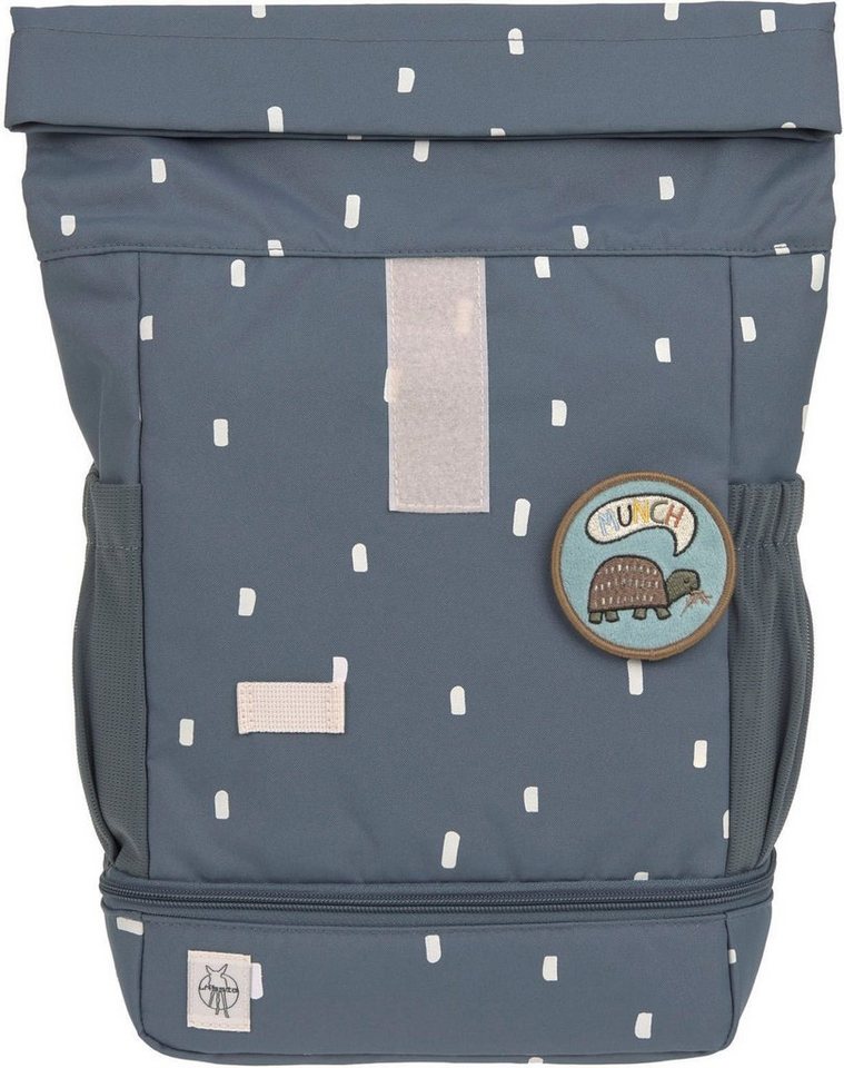 LÄSSIG Kinderrucksack Happy Prints, Mini Rolltop, Midnight Blue – Bild 3 von 5