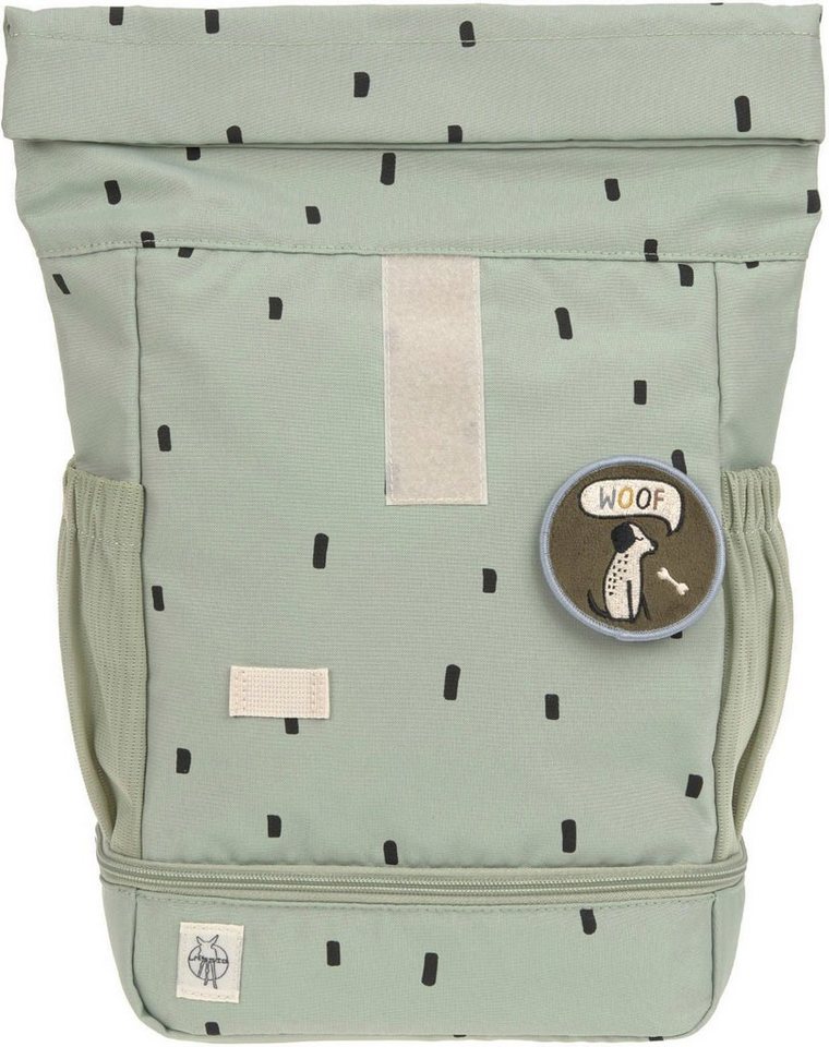 LÄSSIG Kinderrucksack Happy Prints, Mini Rolltop, Light Olive – Bild 2 von 5