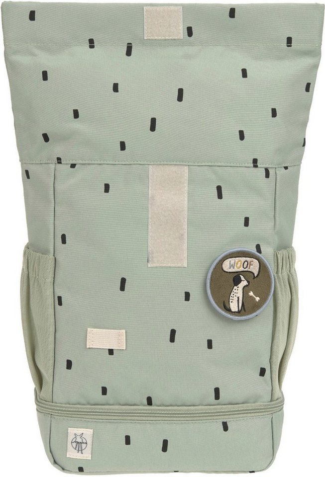 LÄSSIG Kinderrucksack Happy Prints, Mini Rolltop, Light Olive – Bild 3 von 5