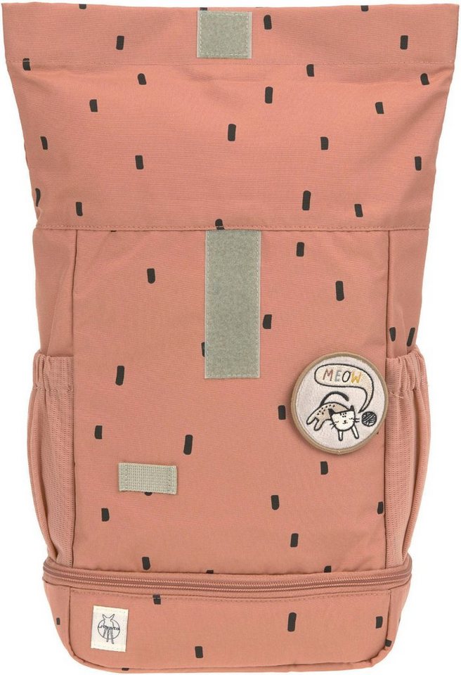 LÄSSIG Kinderrucksack Happy Prints, Mini Rolltop, Caramel – Bild 4 von 5