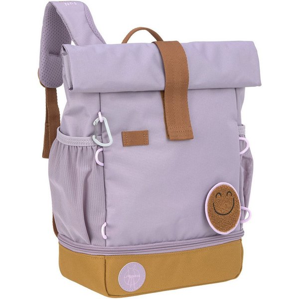 LÄSSIG Kinderrucksack Little Gang, Mini Rolltop Backpack, lilac, aus recycelten PET-Flaschen