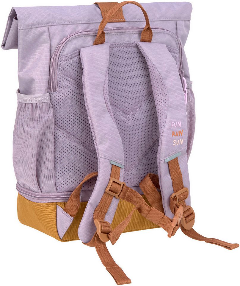LÄSSIG Kinderrucksack Little Gang, Mini Rolltop Backpack, lilac, aus recycelten PET-Flaschen – Bild 2 von 5