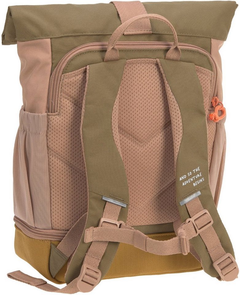 LÄSSIG Kinderrucksack Nature, Mini Rolltop Backpack, Hazelnut, aus recycelten PET-Flaschen – Bild 3 von 5