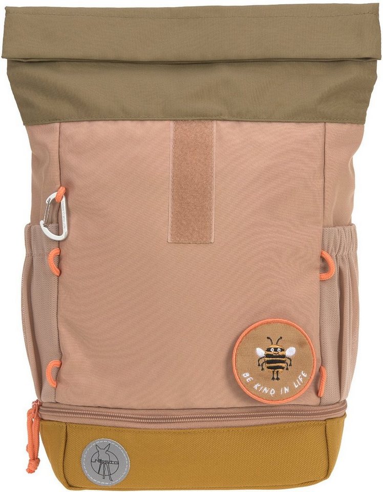 LÄSSIG Kinderrucksack Nature, Mini Rolltop Backpack, Hazelnut, aus recycelten PET-Flaschen – Bild 5 von 5
