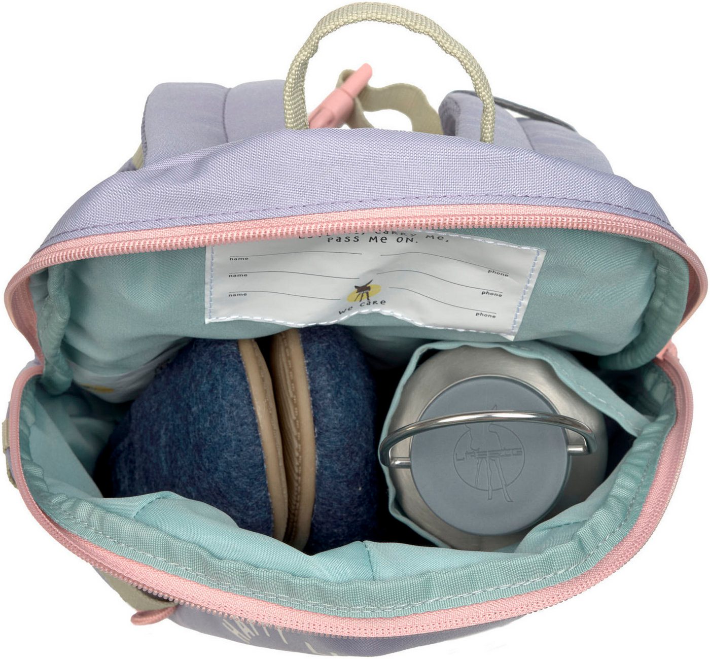 LÄSSIG Kinderrucksack Tiny Backpack Outdoor Rainbow pastel lilac – Bild 5 von 5
