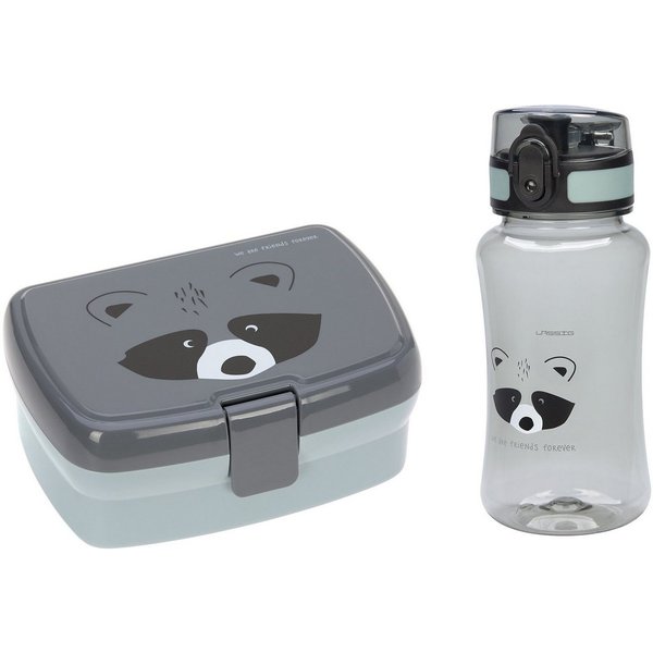 LÄSSIG Lunchbox About Friends, Racoon, Polyprophylen (PP), Tritan, (Set, 2-tlg), mit Trinkflasche