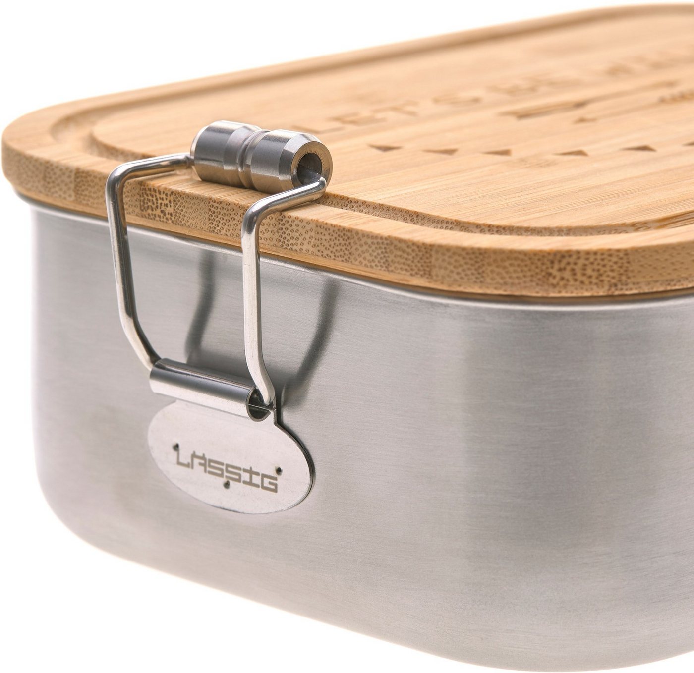 LÄSSIG Lunchbox Bamboo, Adventure, Bambus, Edelstahl, (1-tlg), mit Holzdeckel – Bild 5 von 5
