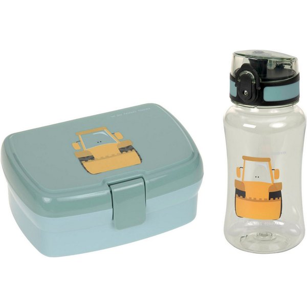 LÄSSIG Lunchbox Tiny Drivers, Excavator, Polyprophylen (PP), Tritan, (Set, 2-tlg), mit Trinkflasche
