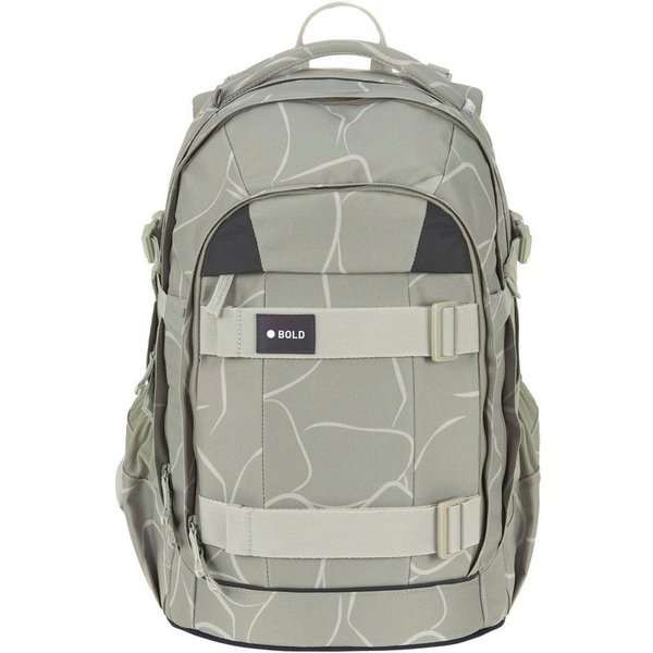 LÄSSIG Schulrucksack Origin Bold, curve sage, aus recyceltem Material