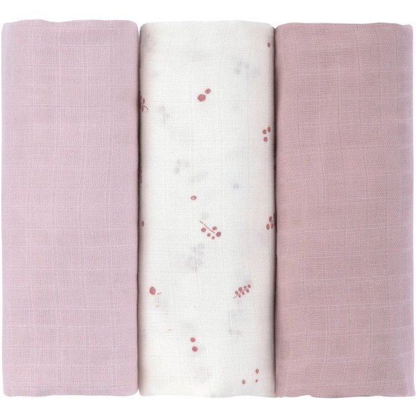 LÄSSIG Stoffwindeln Swaddle & Burp Blanket, L, Berries
