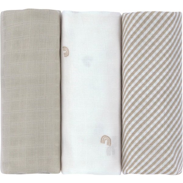 LÄSSIG Stoffwindeln Swaddle & Burp Blanket, L, Rainbow