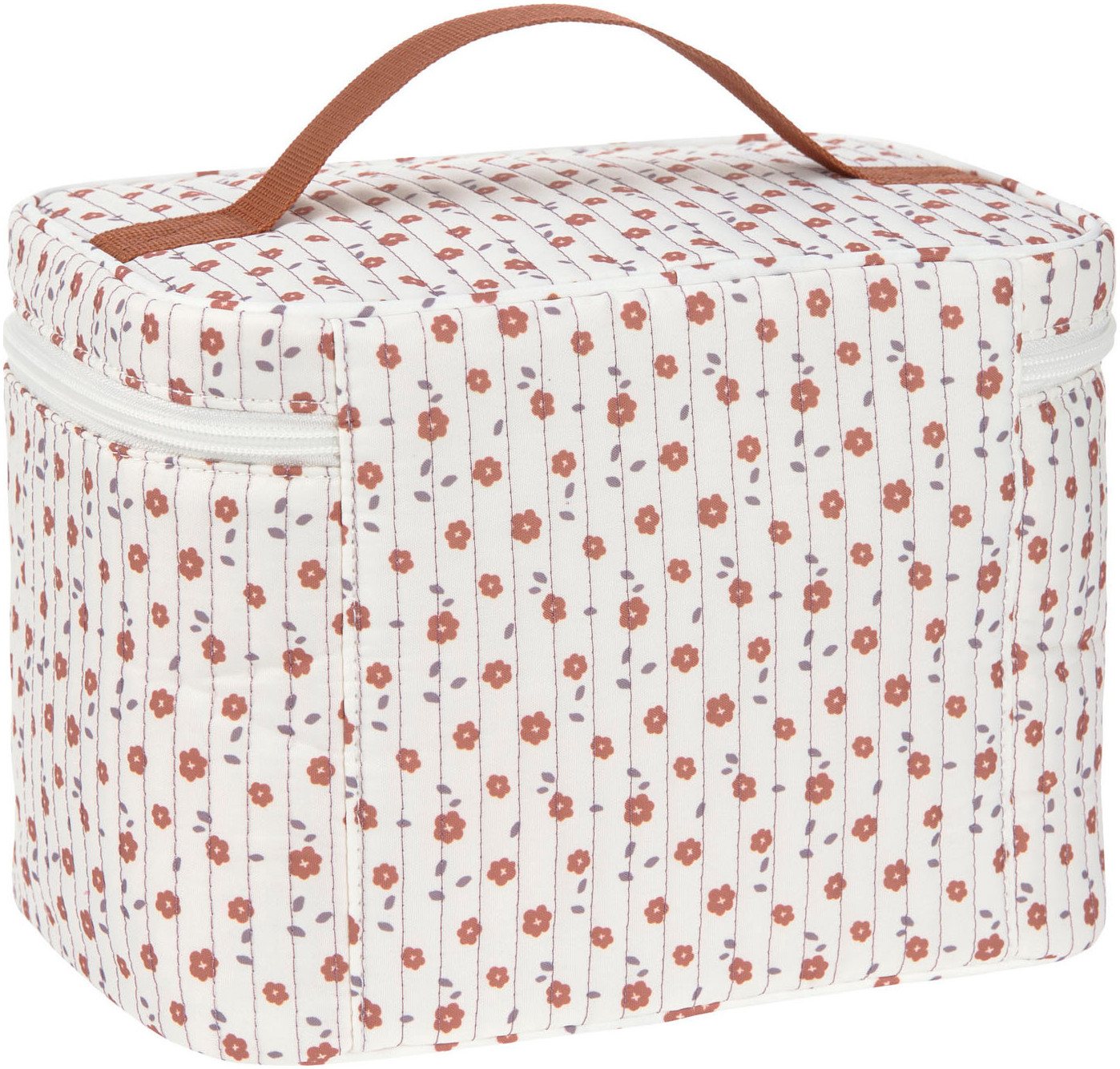 LÄSSIG Wickeltasche Flowers White, Wickeltisch Organizer, PETA-approved vegan – Bild 2 von 5