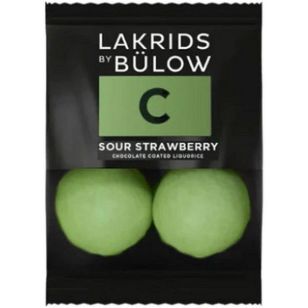 Lakrids by Bülow Süßigkeit Schokoladen-Lakritz Mini C Sour Strawberry (2 Stück)