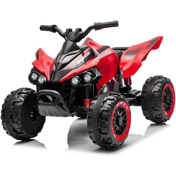 LALAHO Elektro-Kinderquad Elektrisches Kinderauto mit vier Rädern, 12V 4,5Ah ATV, mit LED-Beleuchtung