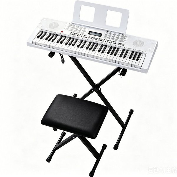 LALAHO Klavier 61 Tasten E Keyboard Set mit Ständer, Digital Keyboard, LCD-Display mit MIDI USB, Kinder Keyboard Set, Digitalpiano Anfänger