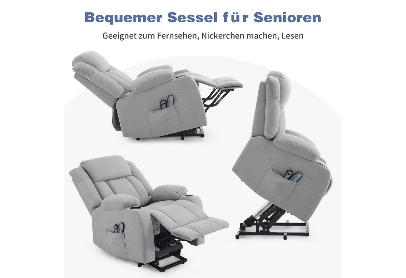 LALAHO Massagesessel Massagesessel, Elektrischer, Aufstehsessel – Bild 4 von 5