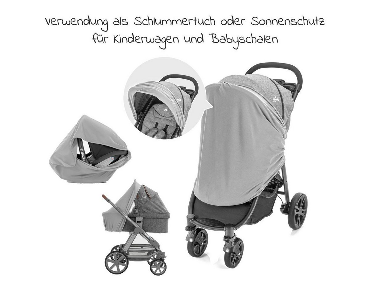 LaLoona Stillschal Grau, Stillschal Stilltuch Stillhilfe Sichtschutz beim Stillen - Baumwolle – Bild 5 von 5