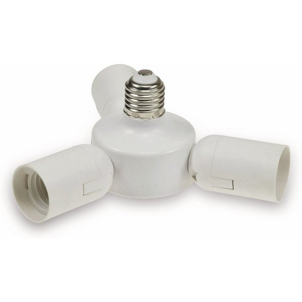 ChiliTec Lampen-Verteiler CHILITEC E27-Fassung "Triple" 22237, Adapter auf 3x