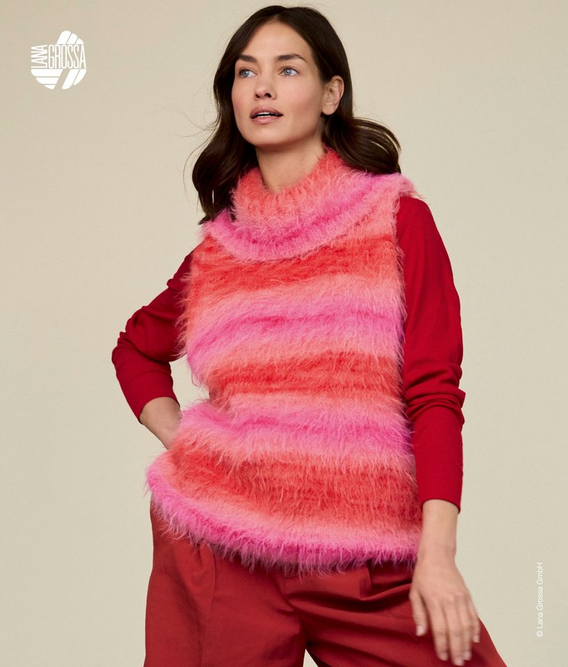 LANA GROSSA BASTA MISTA Häkelwolle, 100 m (Fake Fur Look mit attraktivem Franseneffekt), 50 g – Bild 3 von 4
